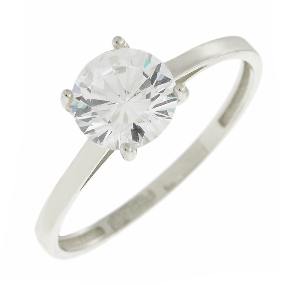 RING Single Stone SENZIO White Gold 14K with Zircon 5FM.02.20870BR