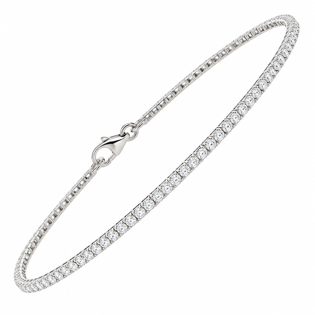 BRACELET Riviera SENZIO Collection in K14 White Gold with Zircon Stones 5FM.269BB - 