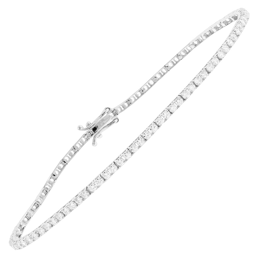 ΒΡΑΧΙΟΛΙ Ριβιέρα Λευκό Χρυσό K14 με Πέτρες Ζιργκόν 5FM.17544BB