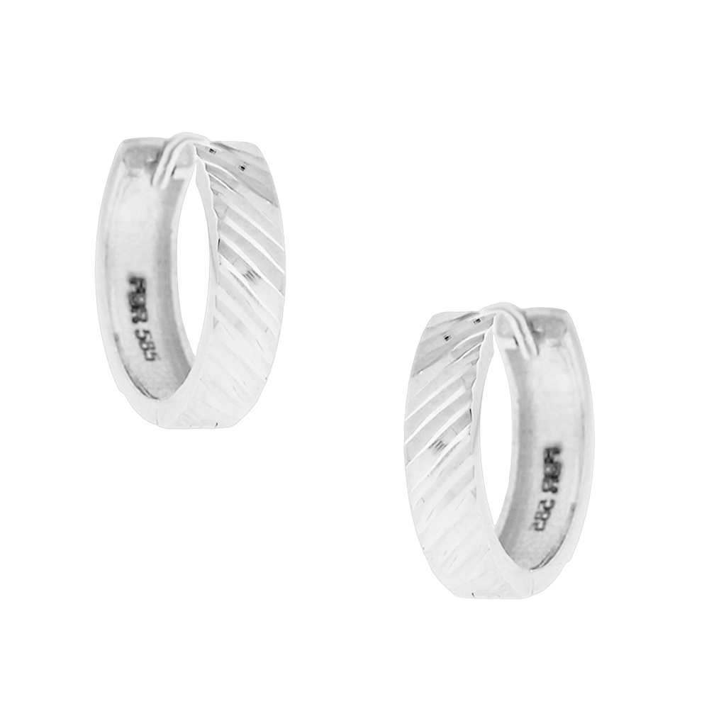 ΣΚΟΥΛΑΡΙΚΙΑ Κρίκοι Κ14 Λευκό Χρυσό 5FM.33941BOR - 