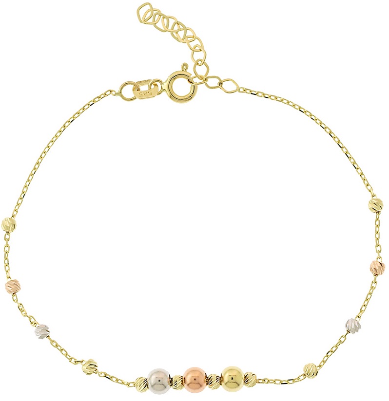 ΒΡΑΧΙΟΛΙ SENZIO Collection 14K Κίτρινο Λευκό και Ροζ Χρυσό 5FM.35031B - 