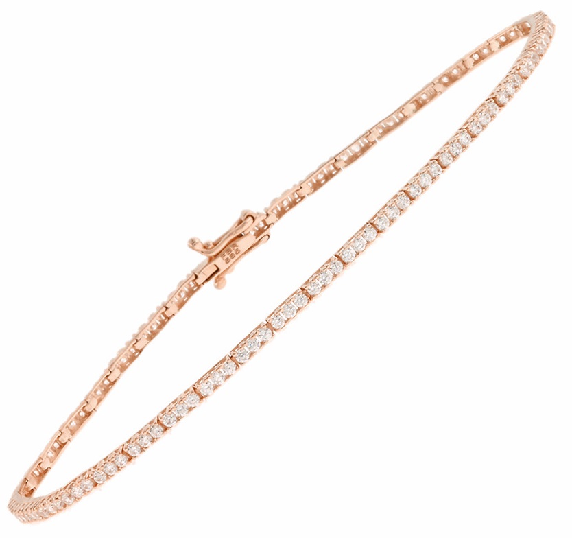 ΒΡΑΧΙΟΛΙ Ριβιέρα Ροζ Χρυσό 14K με Πέτρες Ζιργκόν 5FM.7188RB - 