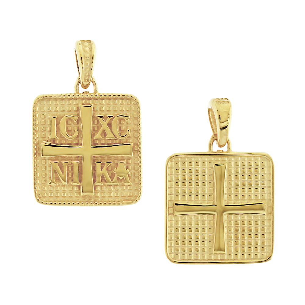 CHRISTIAN CHARMS Double Sided Made of 14K Yellow Gold 5KR.03.D351P