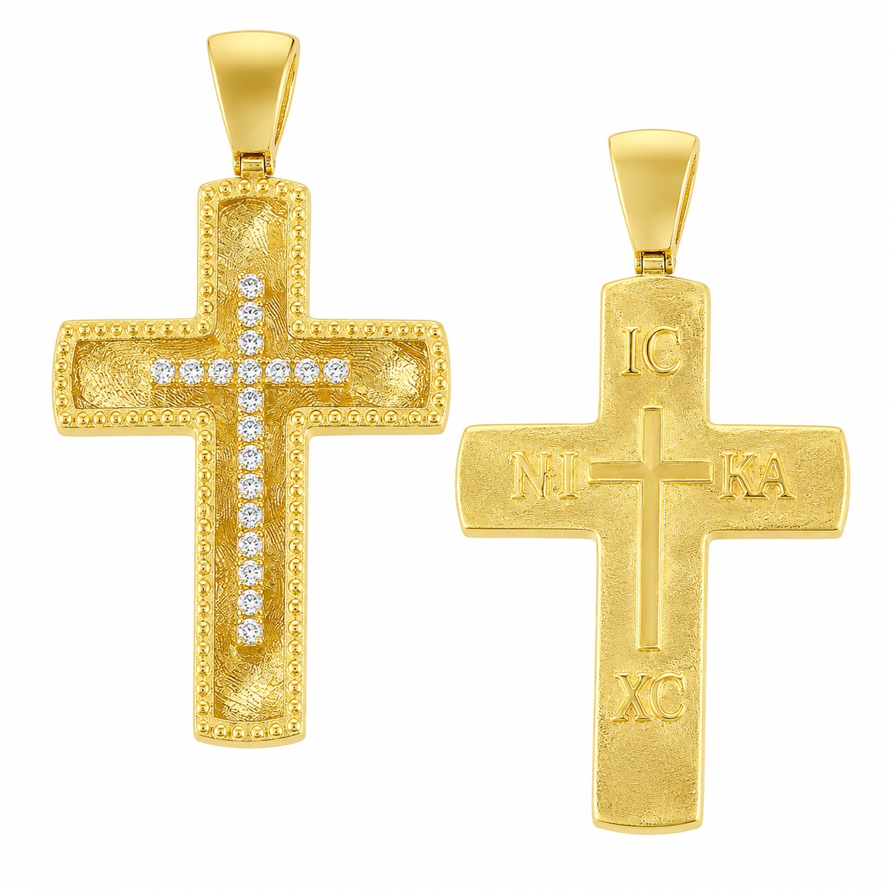 CROSS Women's Double Sided SENZIO Collection K14 Yellow Gold with Zircon Stones 5KR.D901CR
