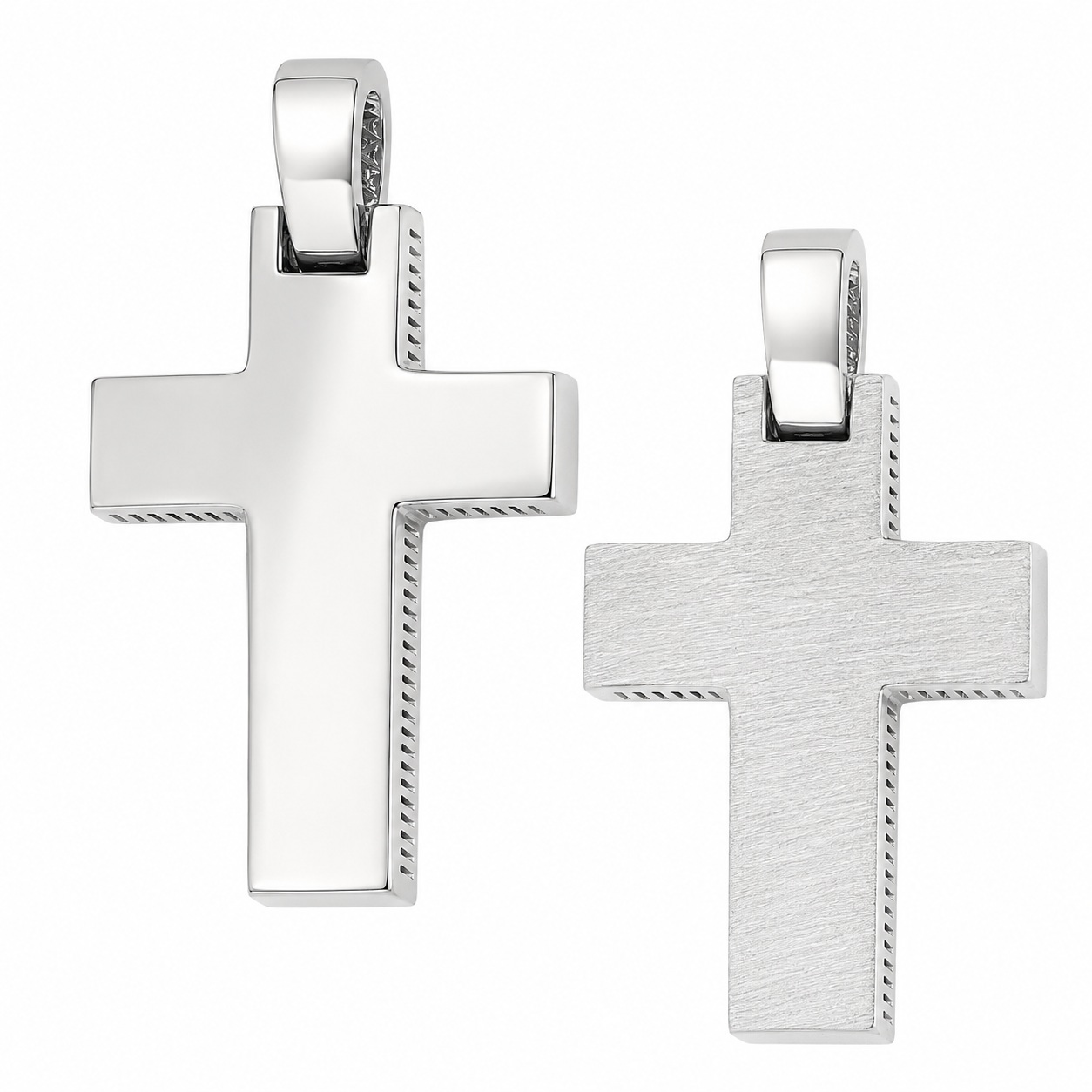 CROSS for Men Double-Faced SENZIO Collection K14 White Gold 5KR.D32BCR - 