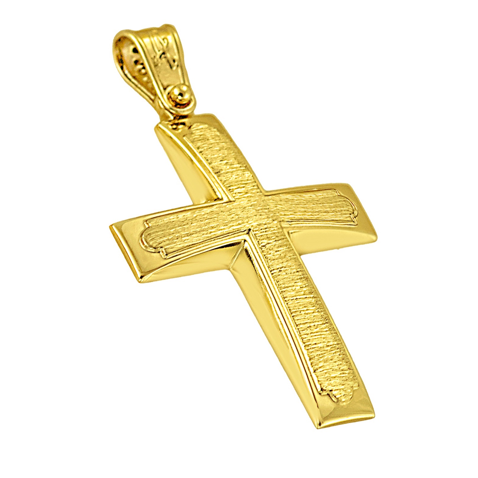 ΣΤΑΥΡΟΣ Ανδρικός SENZIO Collection K14 από Κίτρινο Χρυσό 5LAV.CR9309 - 