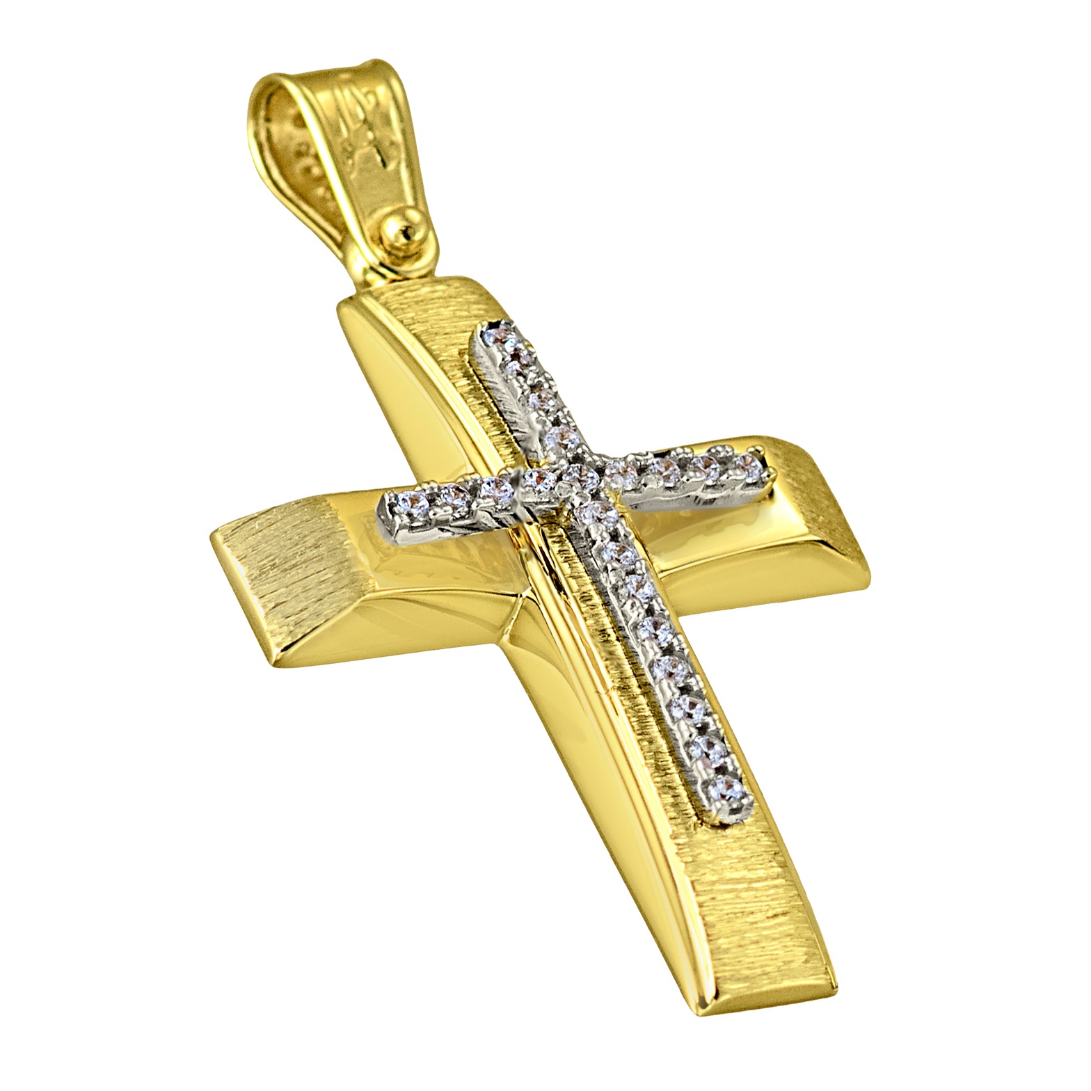 CROSS Women's SENZIO Collection K14 Yellow and White Gold with Zircon Stones 5LAV.CR9330