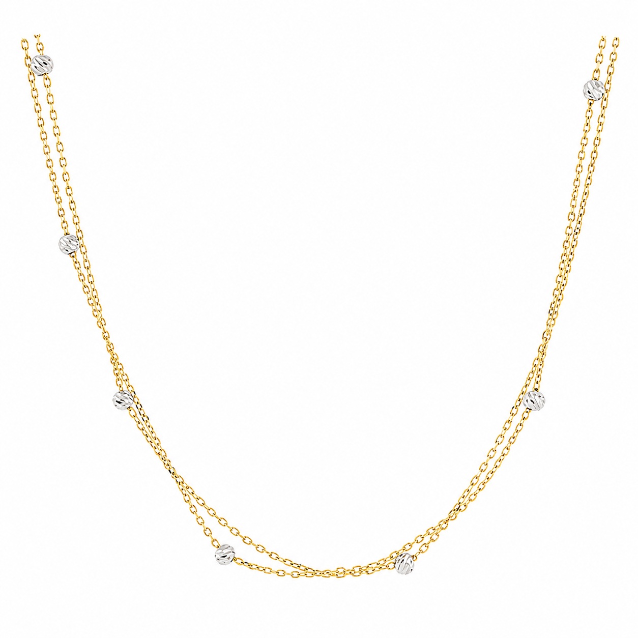 ΚΟΛΙΕ SENZIO Collection Κίτρινο και Λευκό Χρυσό K14 5MAK.3732C