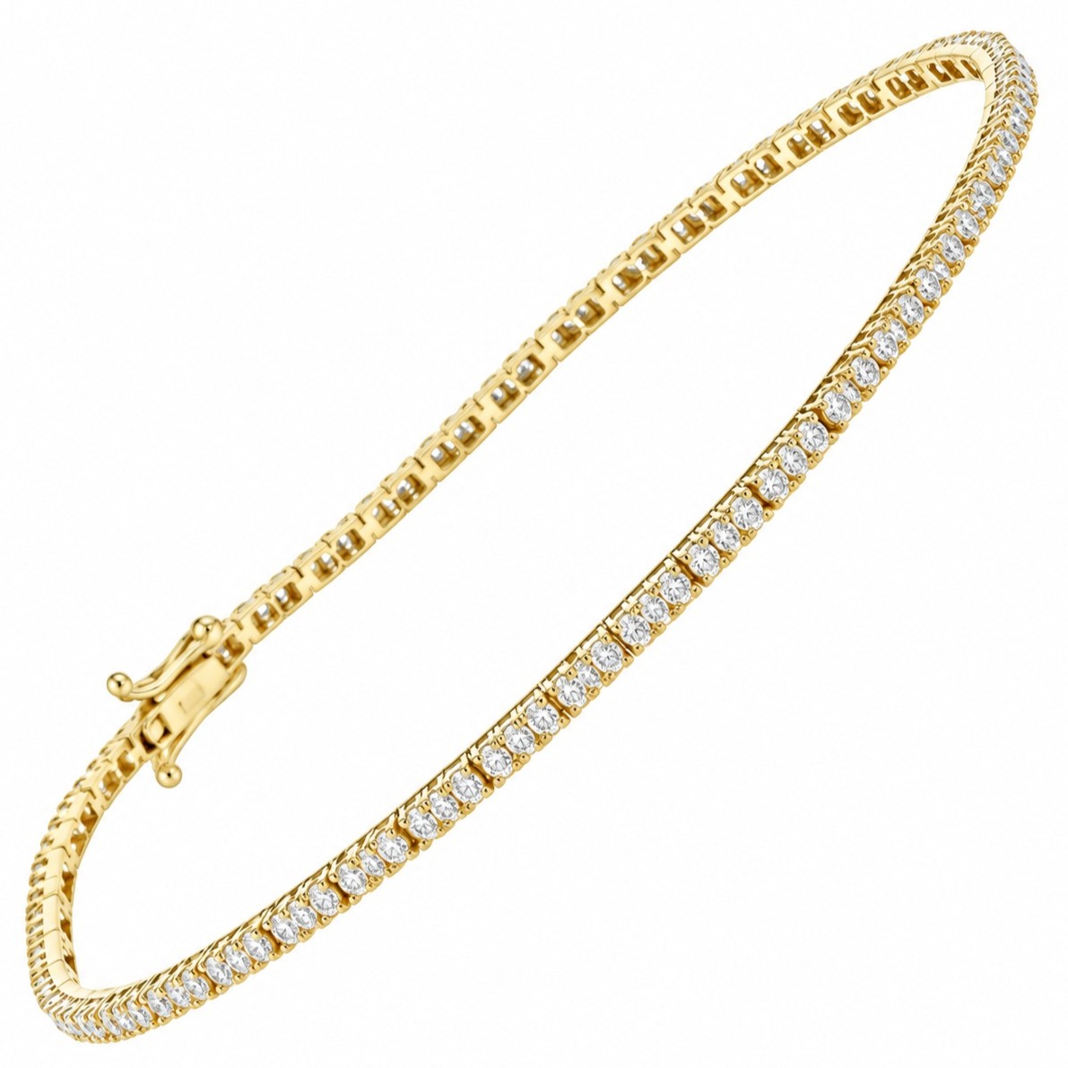 BRACELET Riviera SENZIO Collection in K14 Yellow Gold with Zircon Stones 5MAK.1201B - 