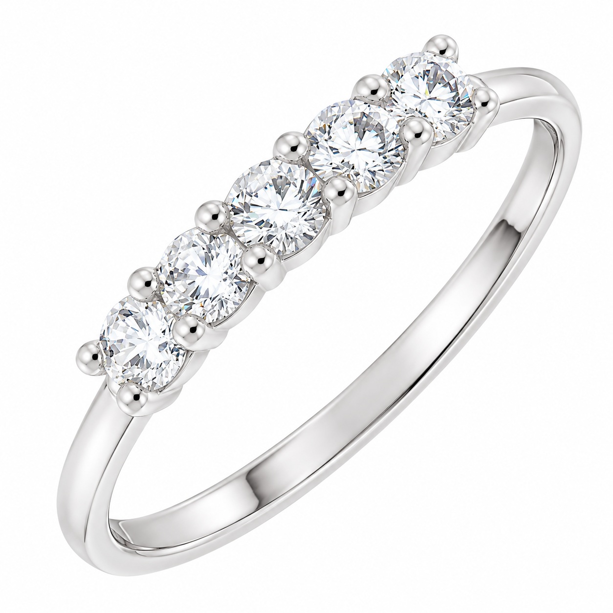 RING Row SENZIO Collection White Gold K14 with Zircon Stones 5MAK.1709BR - 