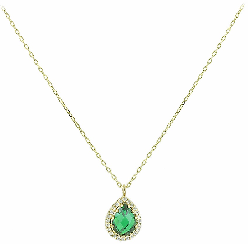 ΚΟΛΙΕ Ροζέτα με Ζιργκόν σε 14K Κίτρινο Χρυσό 5MAK.110C