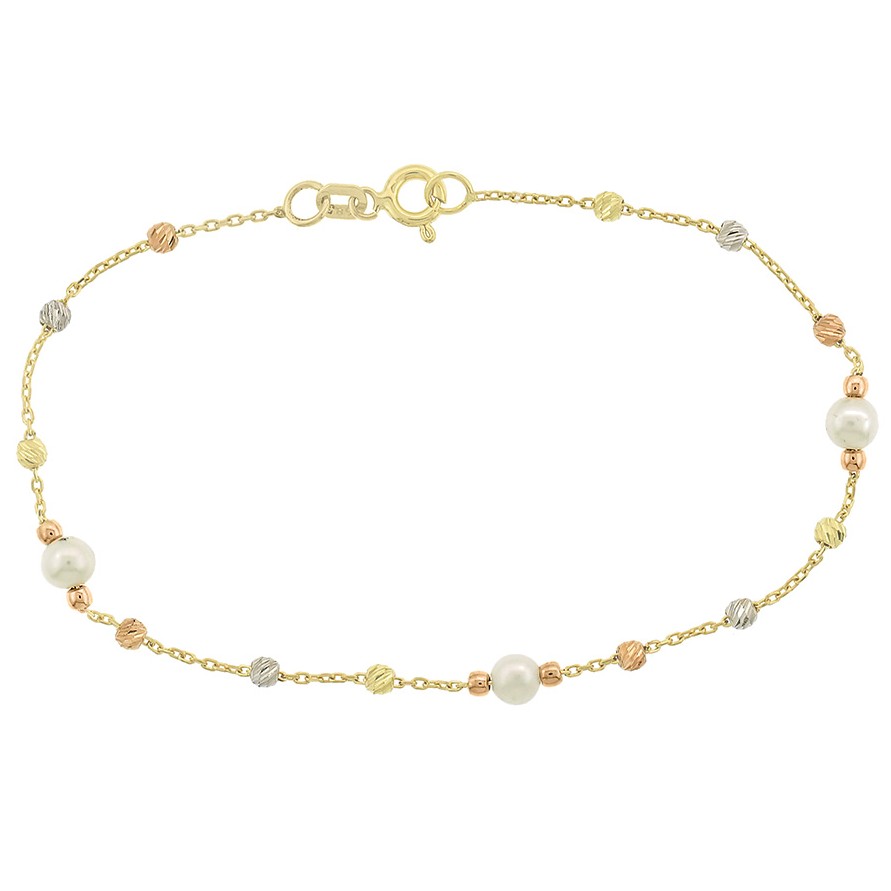 BRACELET SENZIO Collection Yellow Gold K14 with Pearls 5NI.112RGB - 
