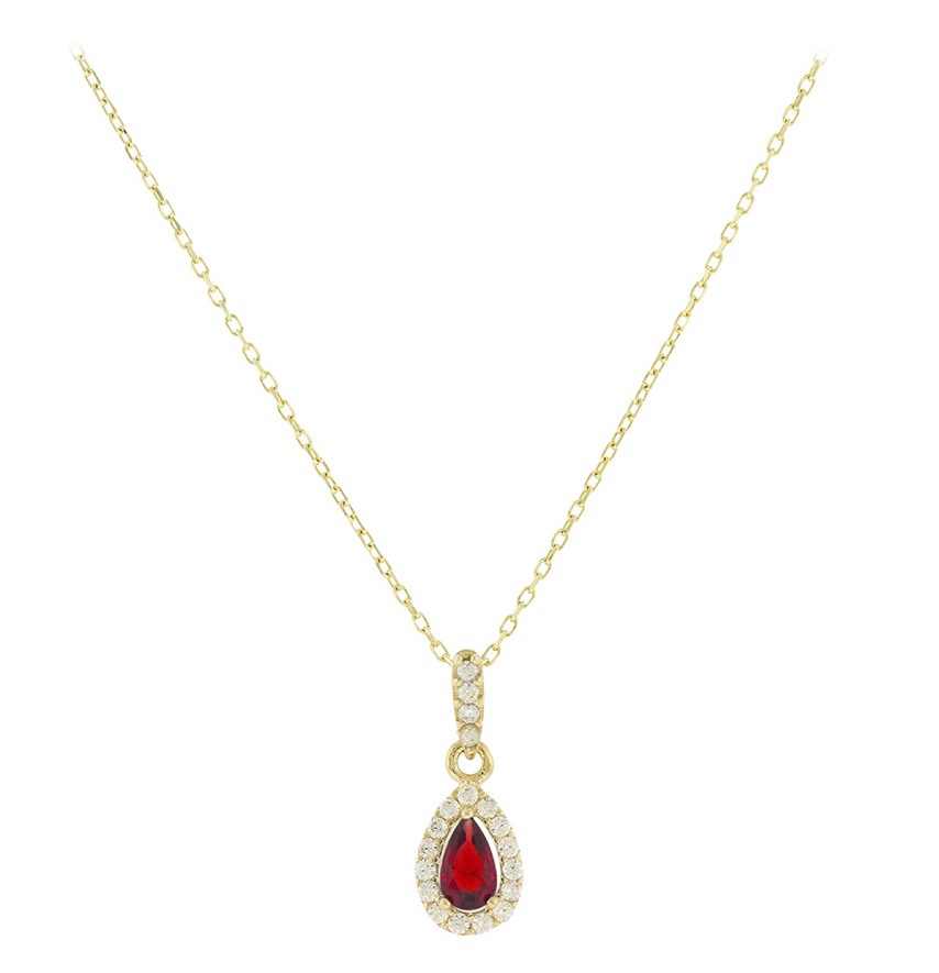 ΚΟΛΙΕ Ροζέτα SENZIO Collection Κίτρινο Χρυσό K14 με Πέτρες Ζιργκόν 5NI.4613C - 