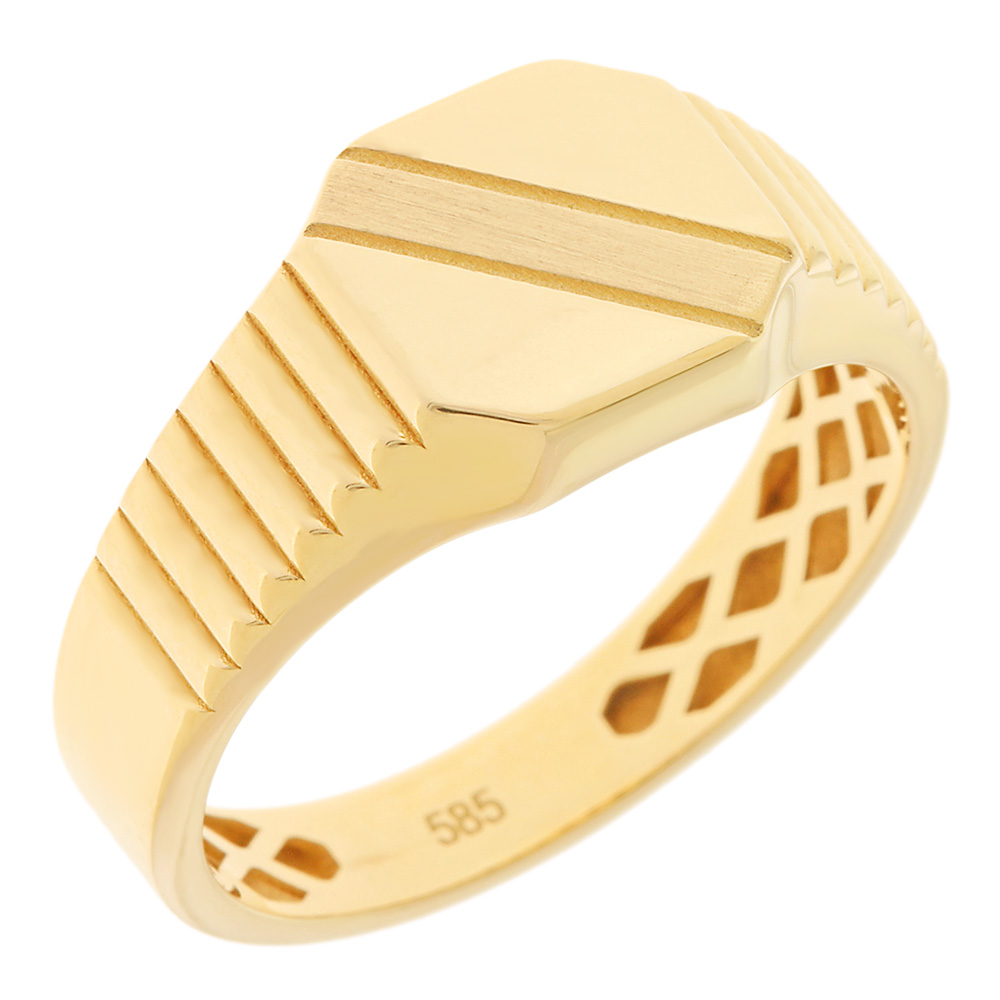 RING Men's SENZIO Collection K14 Yellow Gold 5NI.500R - 