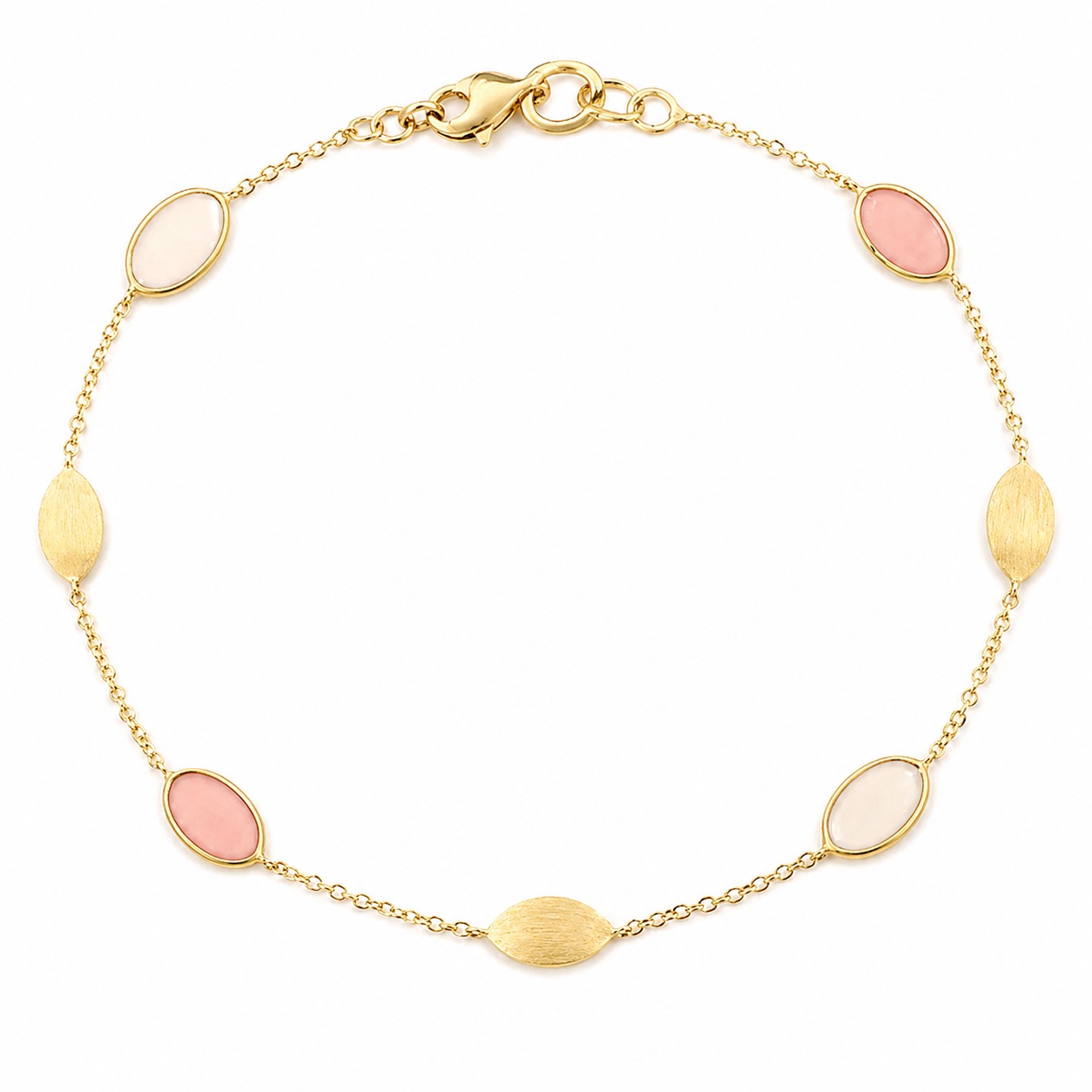 BRACELET Women's SENZIO Collection K14 Yellow Gold with Zircon Stones 5PAR.341B - 