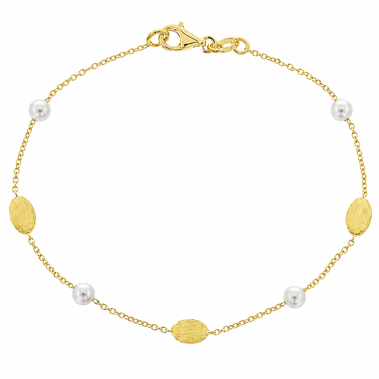 BRACELET SENZIO Collection in K14 Yellow Gold with Pearls 5PAR.391B - 
