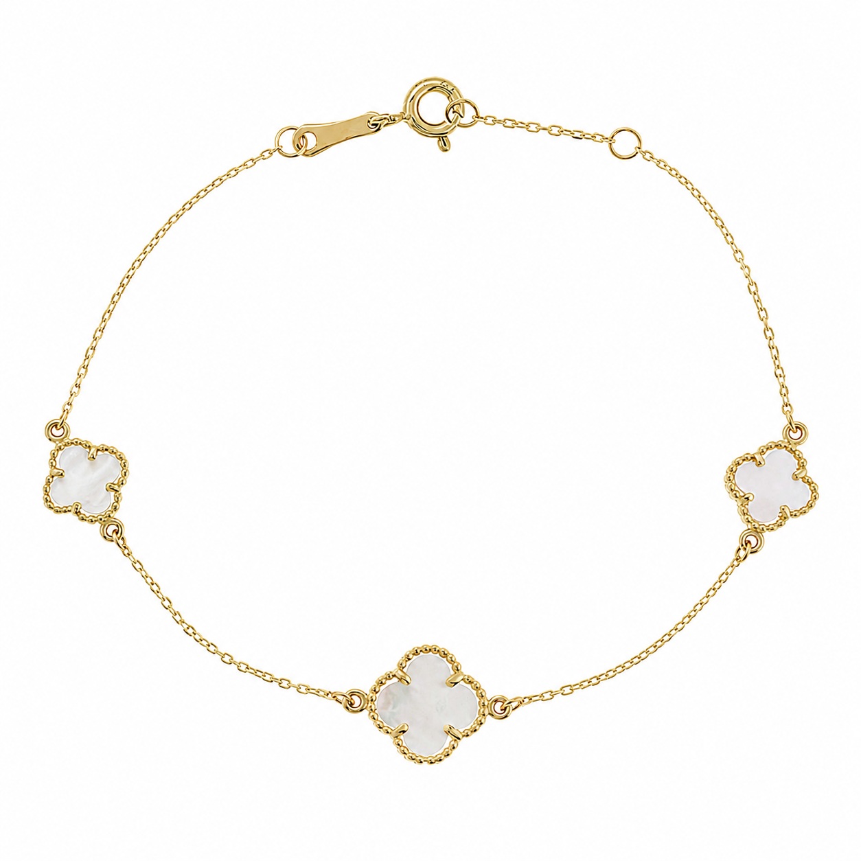 BRACELET SENZIO Collection Yellow Gold K14 with Pearls 5PE.347B - 