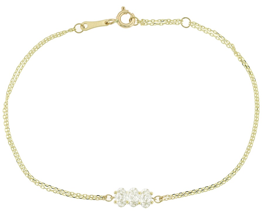 ΒΡΑΧΙΟΛΙ SENZIO Collection Κίτρινο Χρυσό 14K με Πέτρες Ζιργκόν 5PE.250B