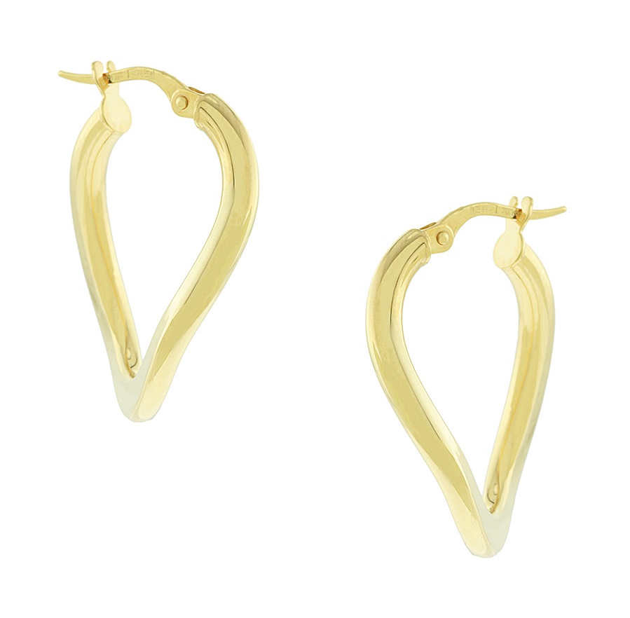 ΣΚΟΥΛΑΡΙΚΙΑ Κρίκοι SENZIO Collection Κ14 Κίτρινο Χρυσό 5QU.266414OR