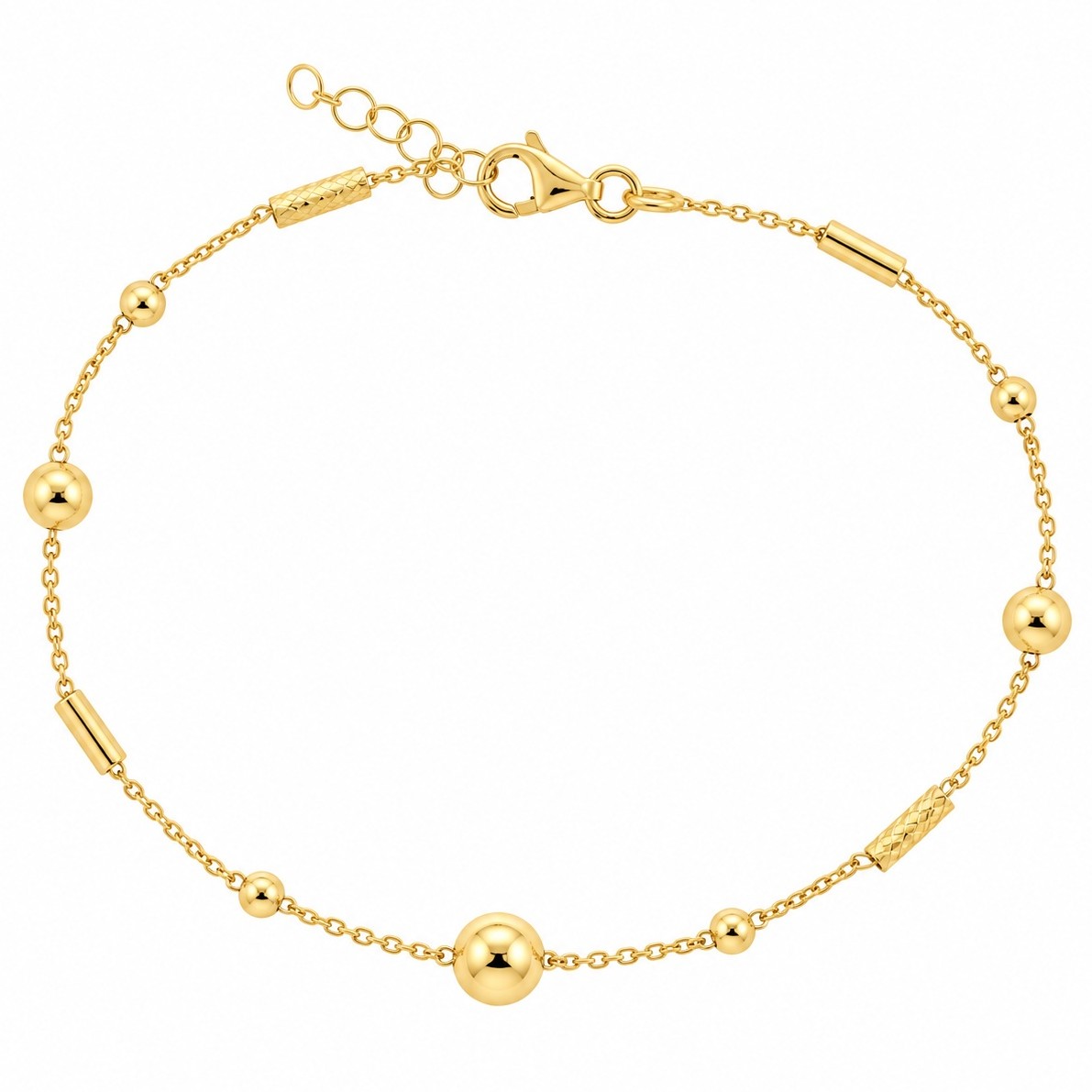 BRACELET Beaded SENZIO Collection in K14 Yellow Gold 5RES.9015B - 