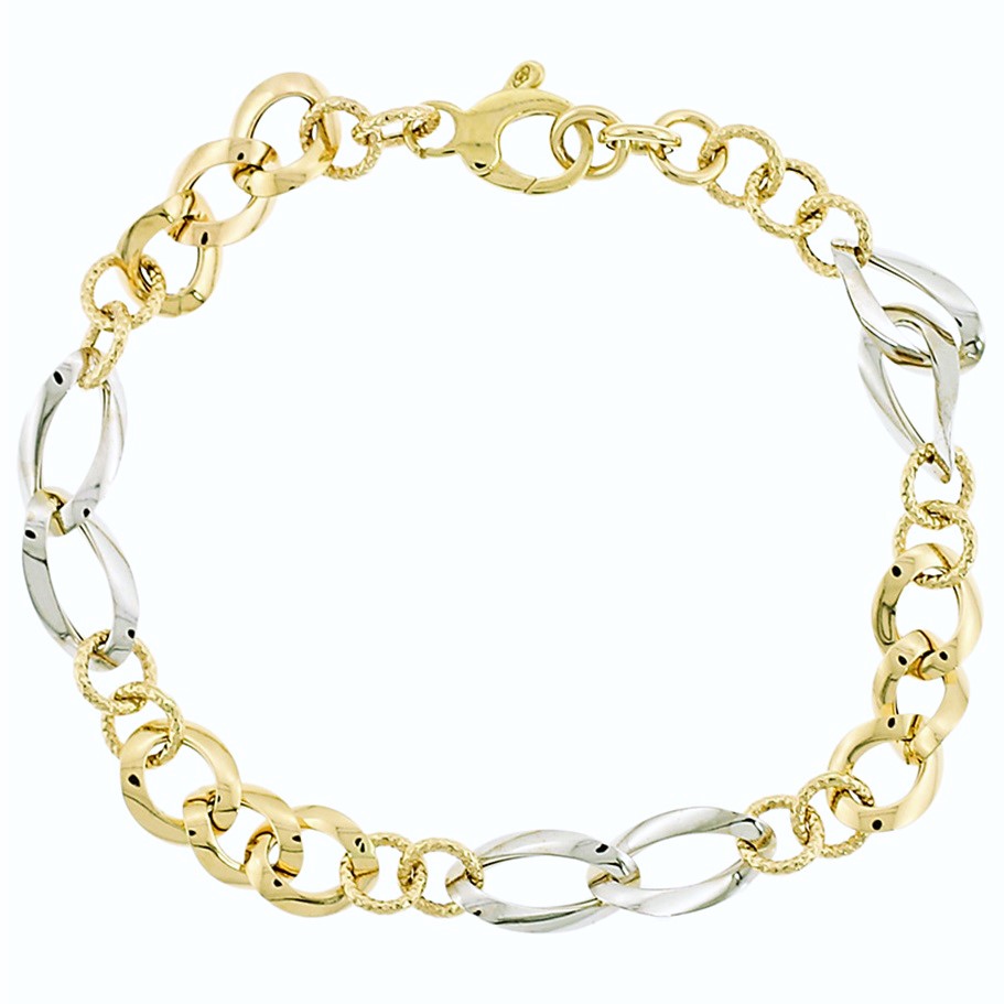 BRACELET Women's Chain SENZIO Collection from K14 Yellow and White Gold 5RES.511710B