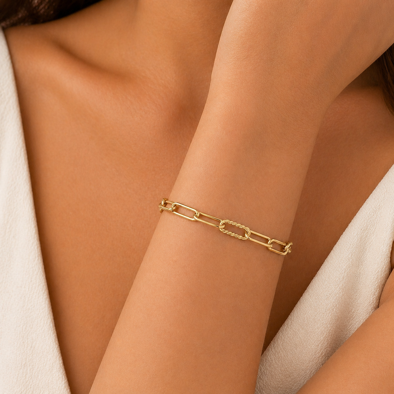 BRACELET SENZIO Collection Yellow Gold K14 5RES.8117B - 