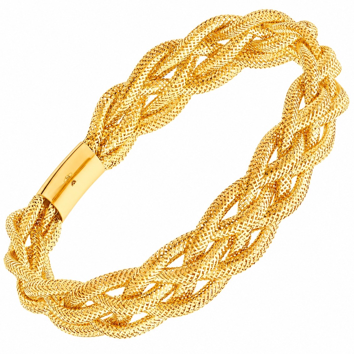 ΒΡΑΧΙΟΛΙ SENZIO Collection Κ14 Κίτρινο Χρυσό 5RES.1215B - 