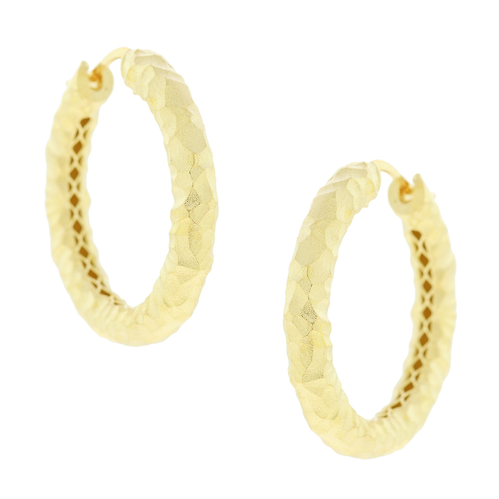 ΣΚΟΥΛΑΡΙΚΙΑ Κρίκοι SENZIO Collection Κ14 Κίτρινο Χρυσό 5RES.638OR - 