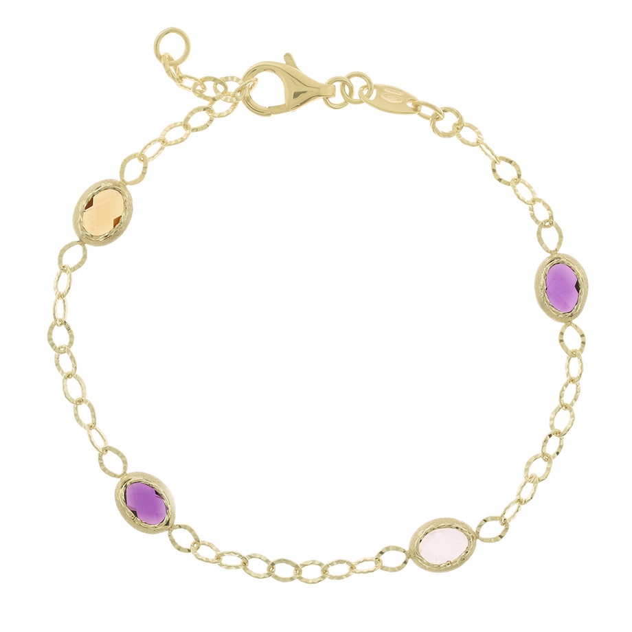 BRACELET SENZIO Collection K14 Yellow Gold Zircon Stones 5RG.8273B