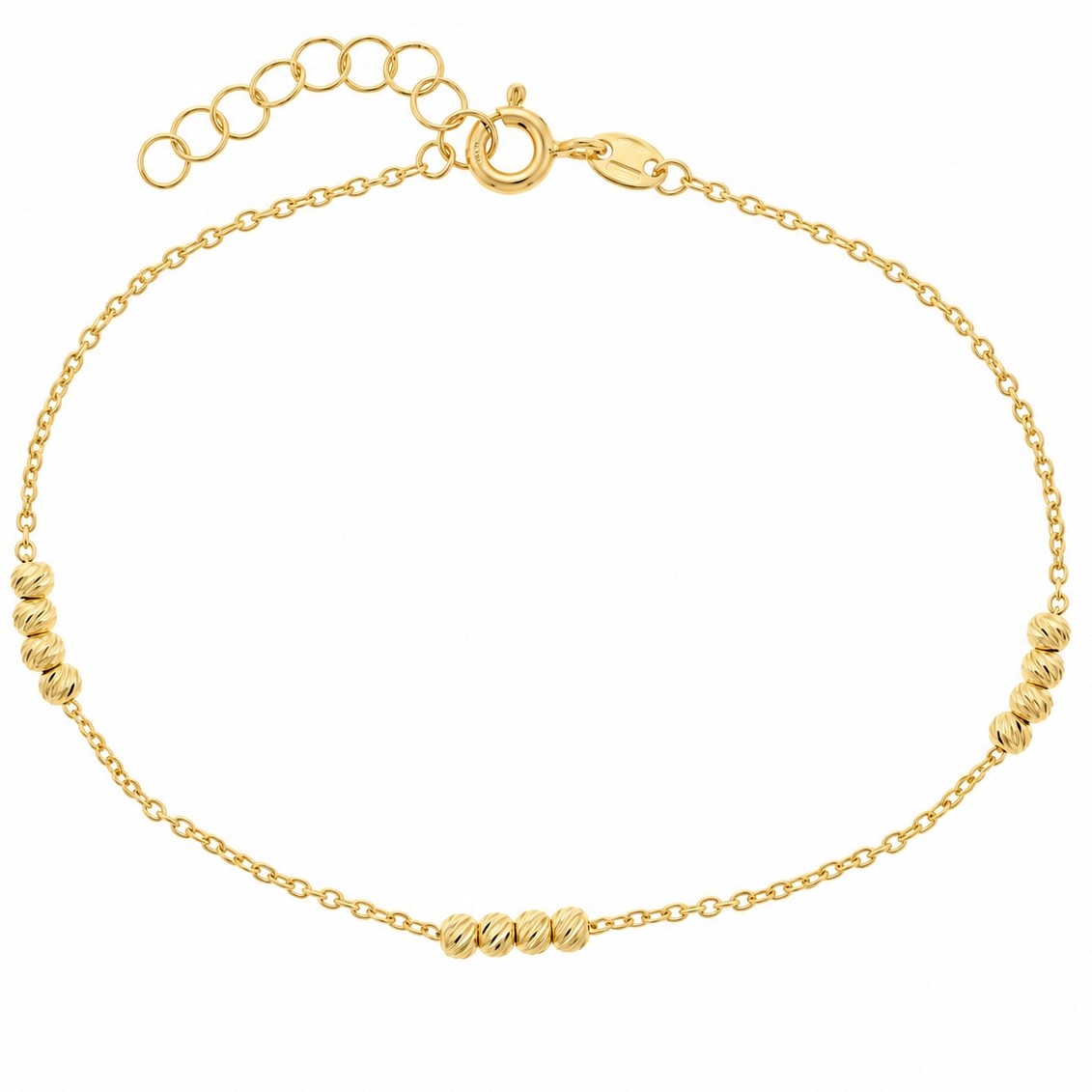 BRACELET Beaded SENZIO Collection in K14 Yellow Gold 5STR.2028B - 