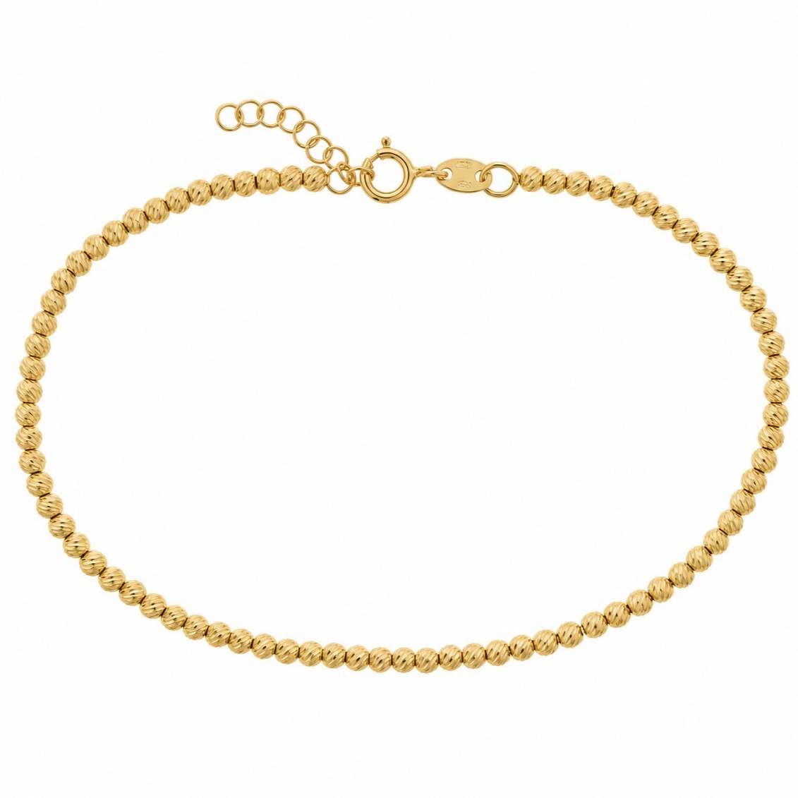 BRACELET Beaded SENZIO Collection in K14 Yellow Gold 5STR.2015B - 