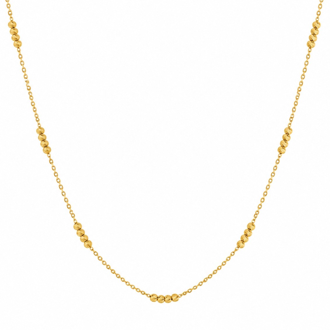 NECKLACE Beaded SENZIO Collection in Yellow Gold K14 5STR.2028C - 