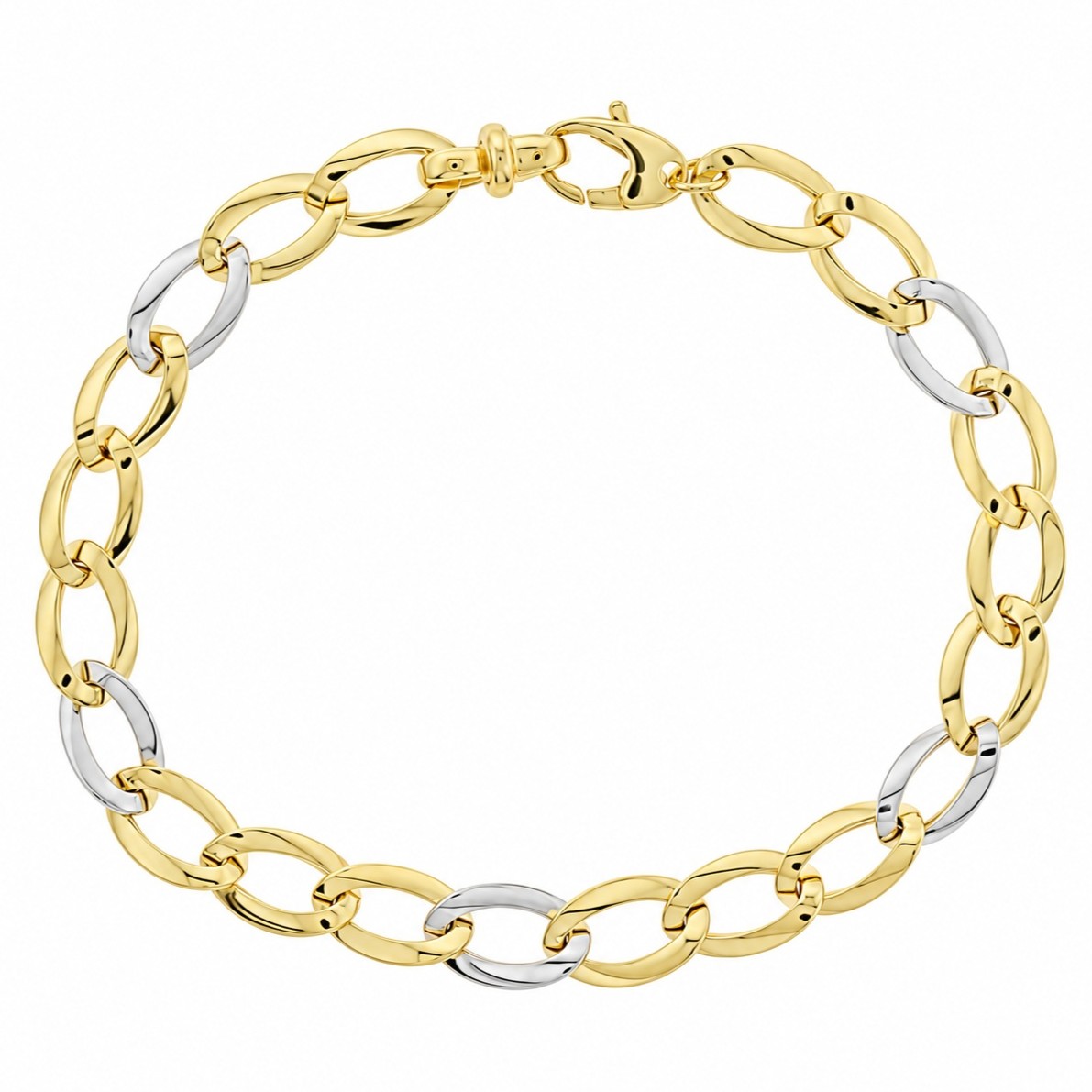 BRACELET SENZIO Collection in Κ14 Yellow and White Gold 5TRA.3059B  - 