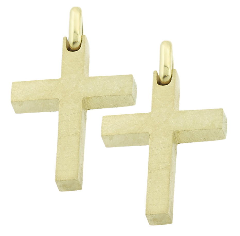 ΣΤΑΥΡΟΣ Ανδρικός Διπλής Όψης 14K από Κίτρινο Χρυσό 5XA.A676CR - 