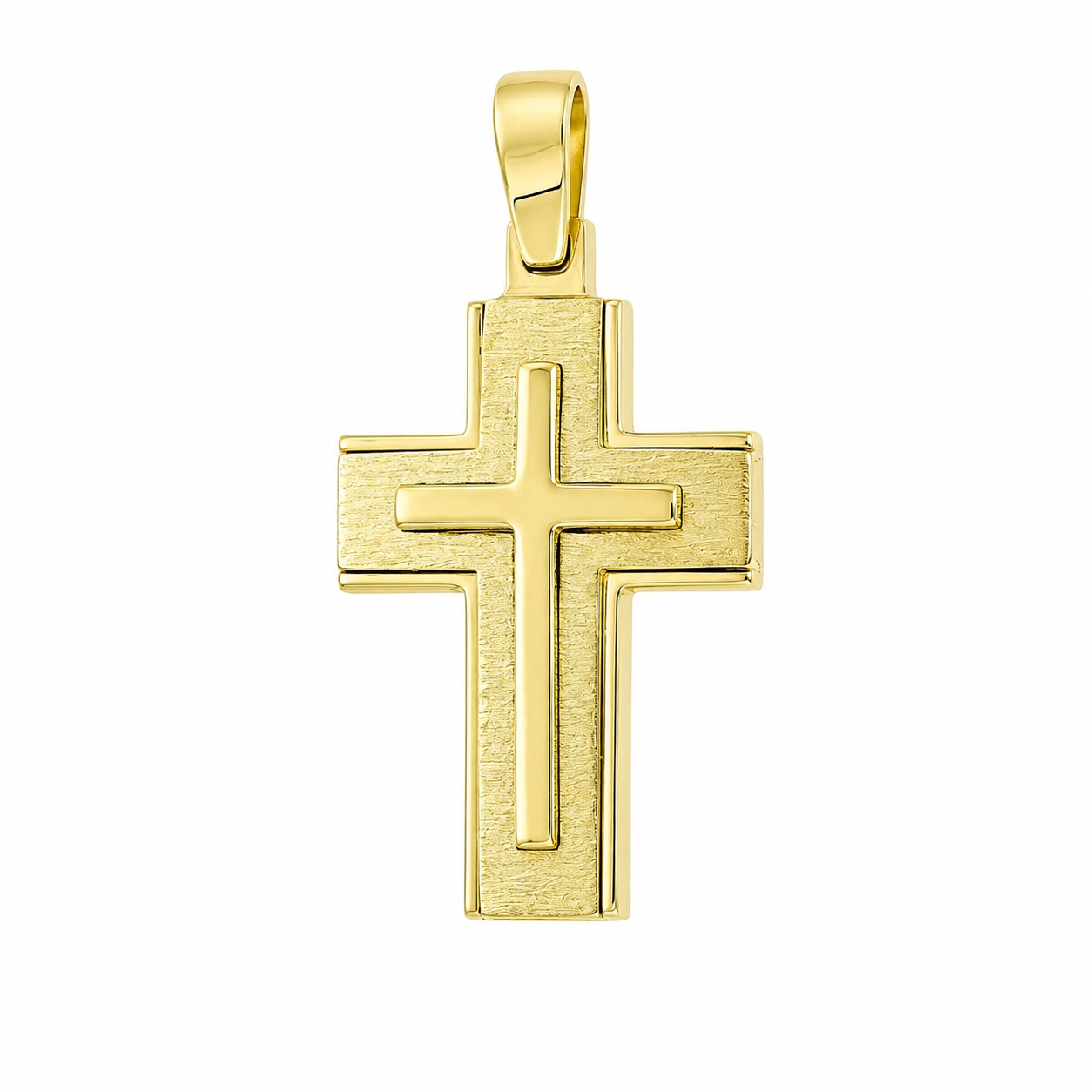 ΣΤΑΥΡΟΣ Ανδρικός SENZIO Collection από Κίτρινο Χρυσό 14K 5DO.322ST