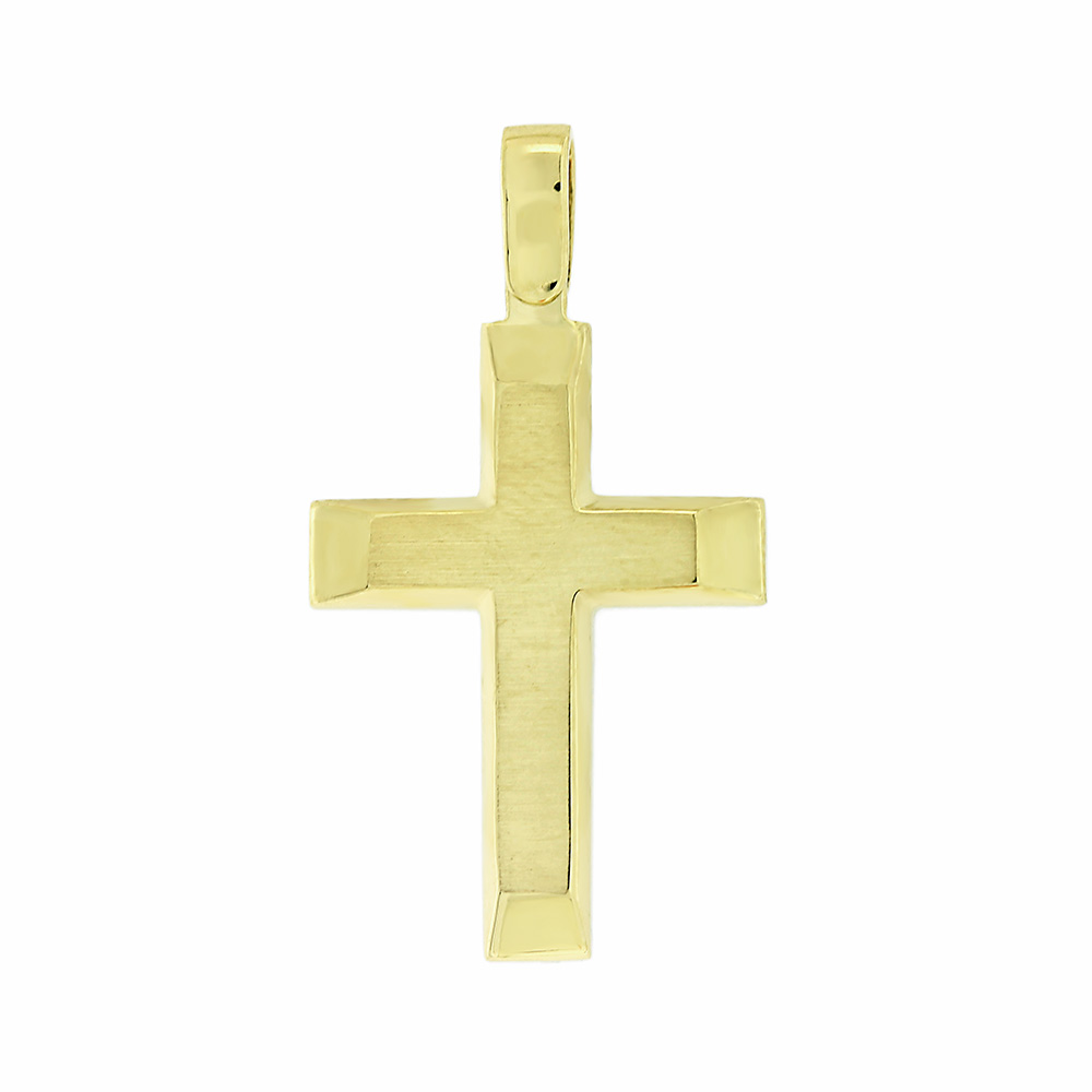 ΣΤΑΥΡΟΣ SENZIO Collection από Κ14 Κίτρινο Χρυσό 5ΔΟ.01.356ΣΤ