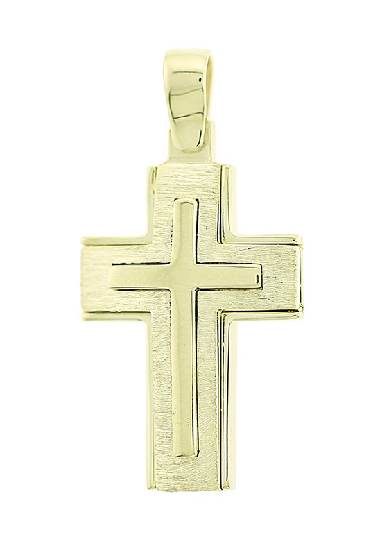 ΣΤΑΥΡΟΣ Ανδρικός SENZIO 14K από Κίτρινο Χρυσό 5ΔΟ.322ΣΤ