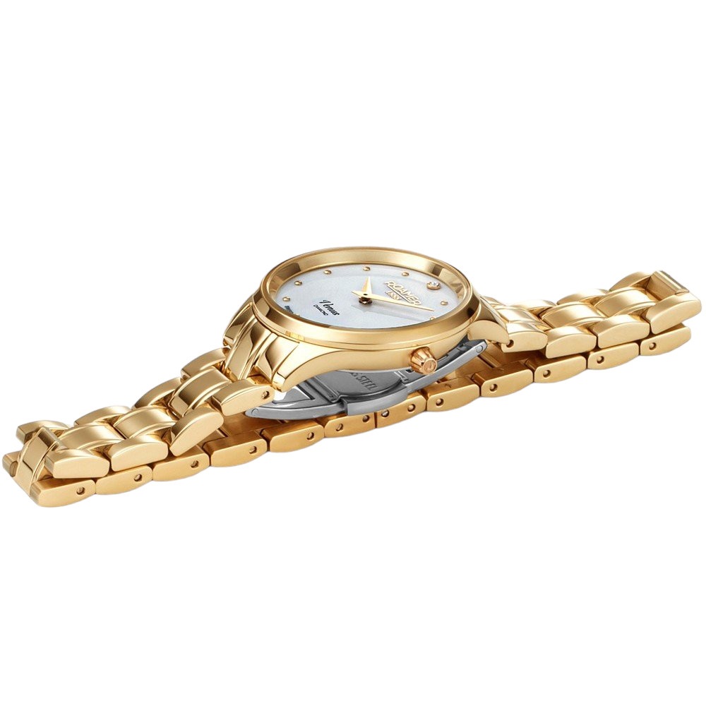 ROAMER Venus Pearl Dial with Diamond 30mm Gold Stainless Steel Bracelet 601857-48-89-20 - 