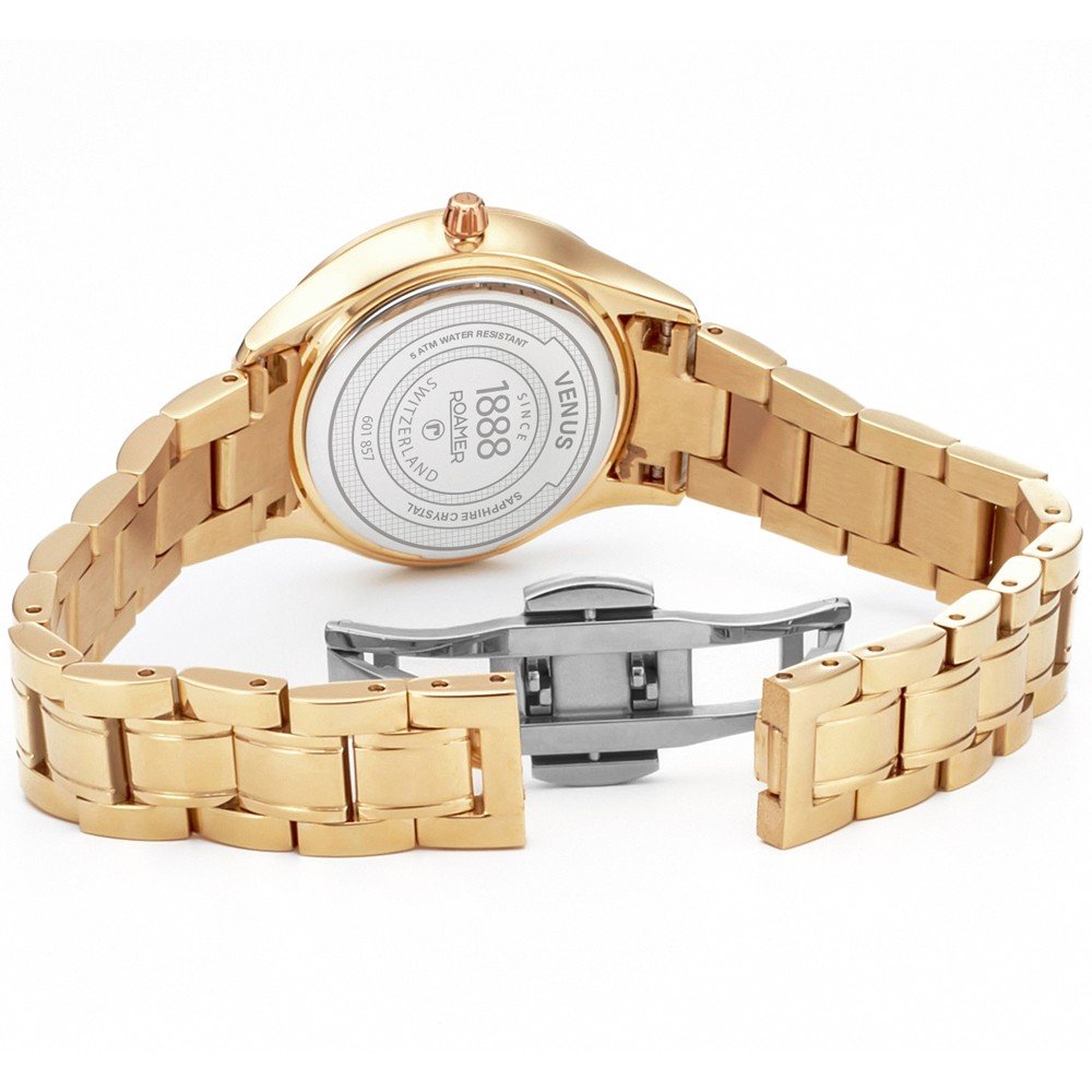 ROAMER Venus Pearl Dial with Diamond 30mm Gold Stainless Steel Bracelet 601857-48-89-20 - 3