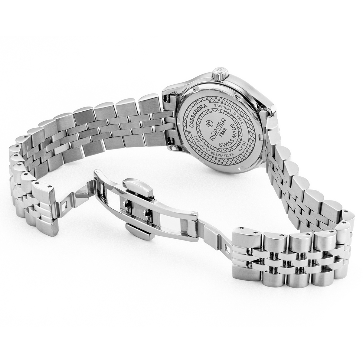 ROAMER Cassandra Diamond White Pearl Dial 31mm Silver Stainless Steel Bracelet 626847-41-89-20 - 4
