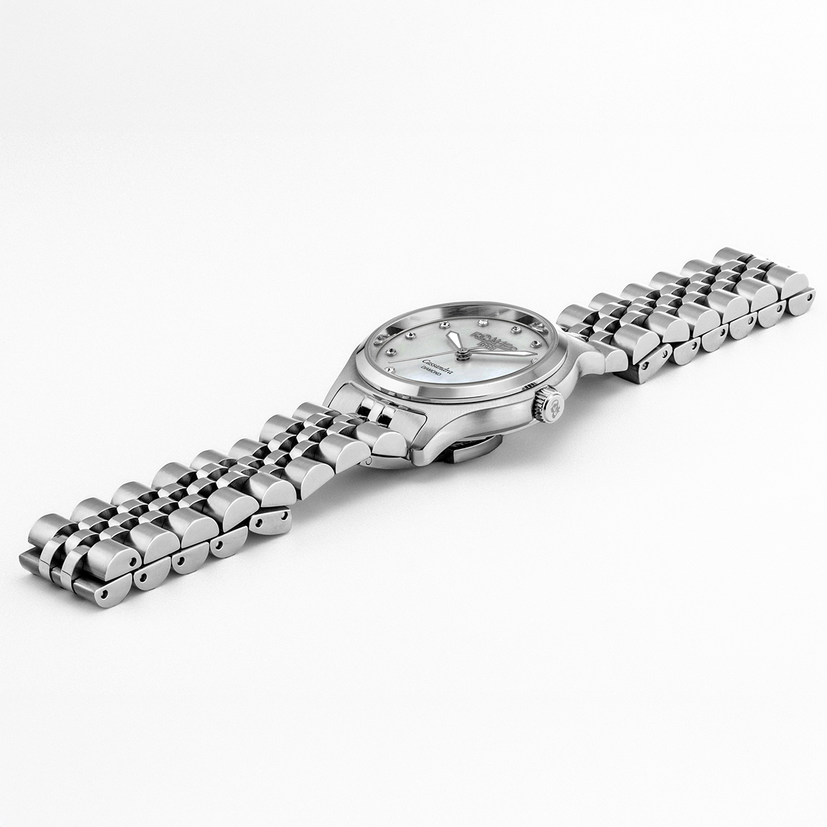 ROAMER Cassandra Diamond White Pearl Dial 31mm Silver Stainless Steel Bracelet 626847-41-89-20 - 3