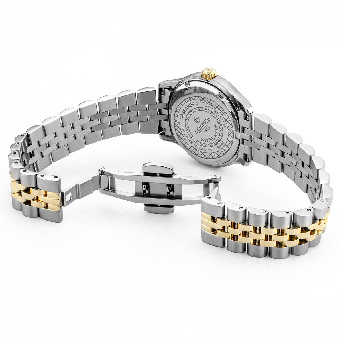 ROAMER Cassandra Diamond Gold Pearl Dial 31mm Two Tone Gold Stainless Steel Bracelet 626847-47-39-20 - 3