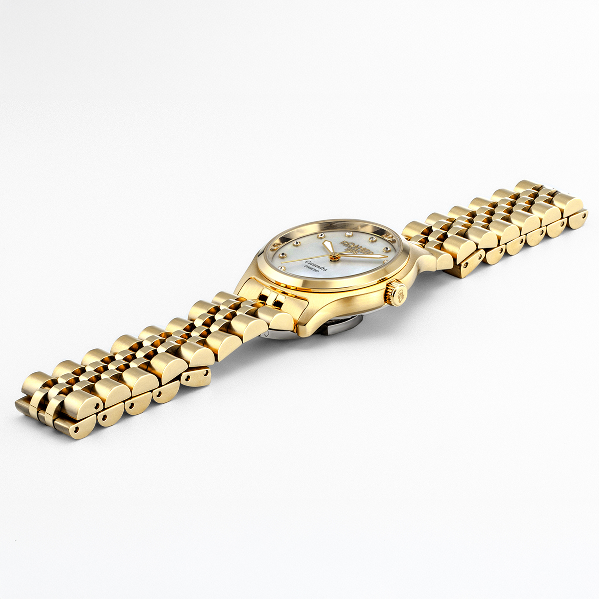 ROAMER Cassandra Diamond White Pearl Dial 31mm Gold Stainless Steel Bracelet 626847-48-89-20 - 3