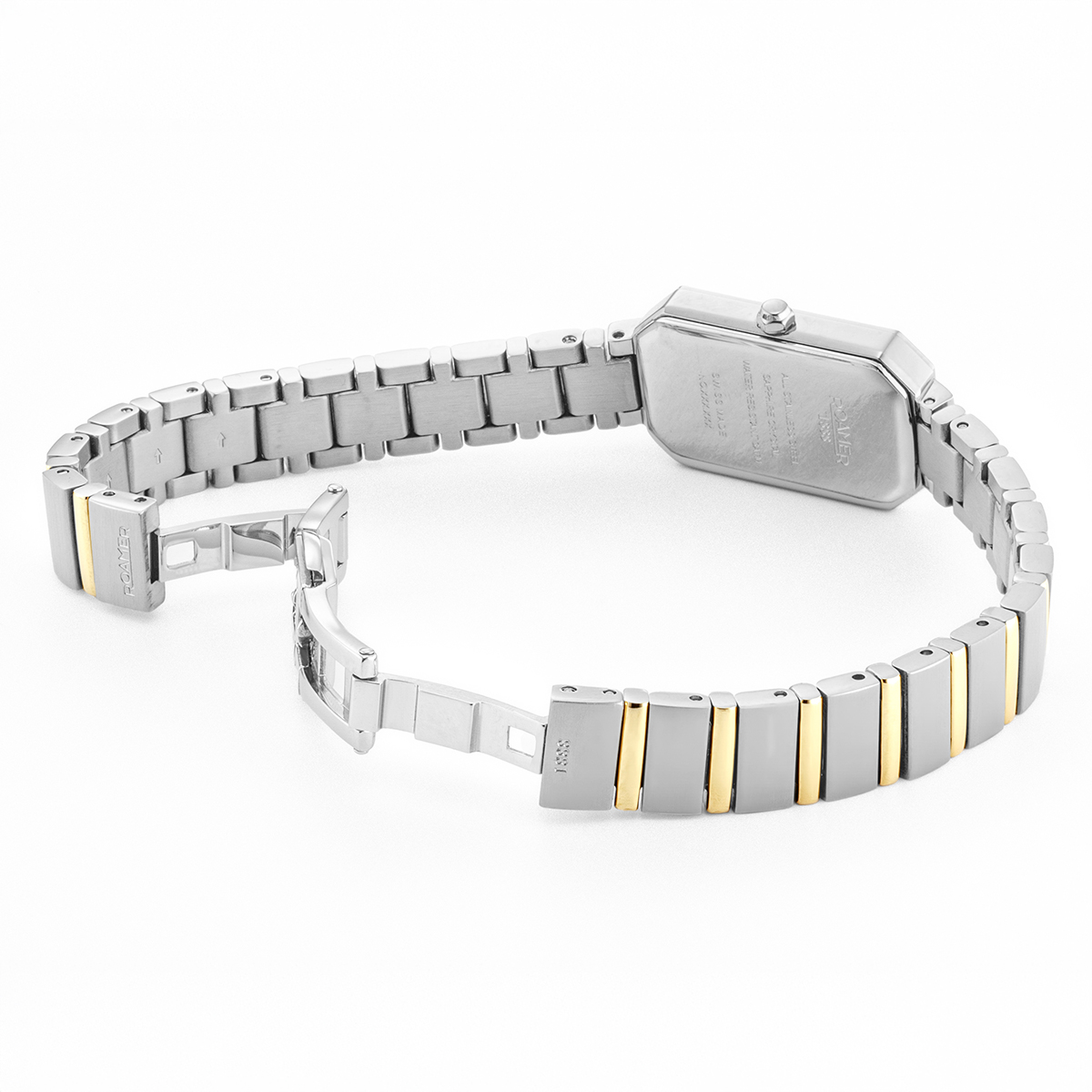 ROAMER Olivia Diamond Silver Dial 18x29mm Two Tone Gold Stainless Steel Bracelet 627845-47-19-20 - 4