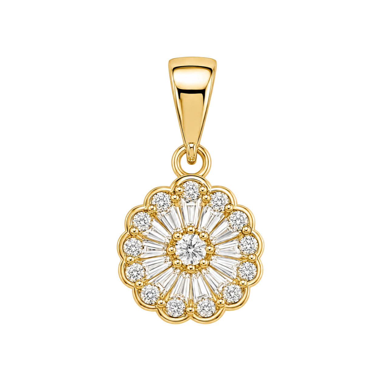 PENDANT Charm PRINCE Yellow Gold K9 with Zircon Stones 6G8P337-3 - 