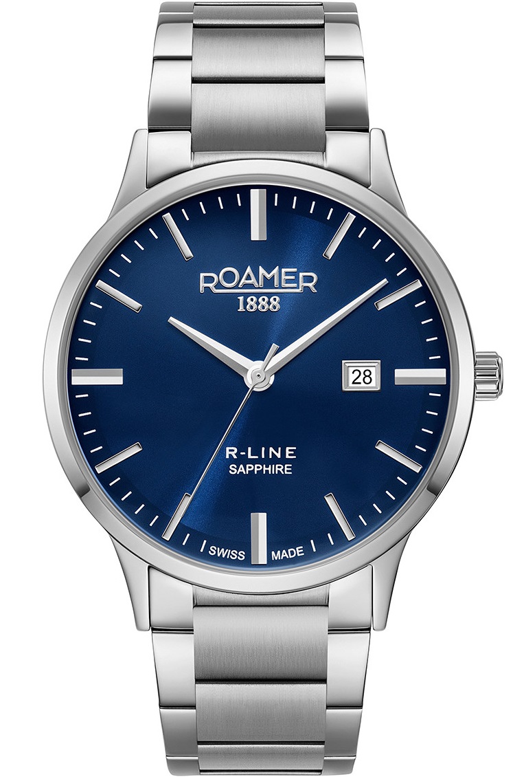 ROAMER R-Line Blue Dial 43mm Silver Stainless Steel Bracelet 718833-41-45-70 - 
