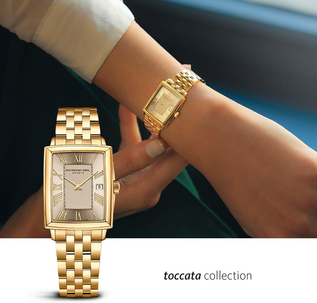 RAYMOND WEIL Toccata Champagne Dial 22.6x28.1mm Gold Stainless Steel Bracelet 5925-P-00100 - 6