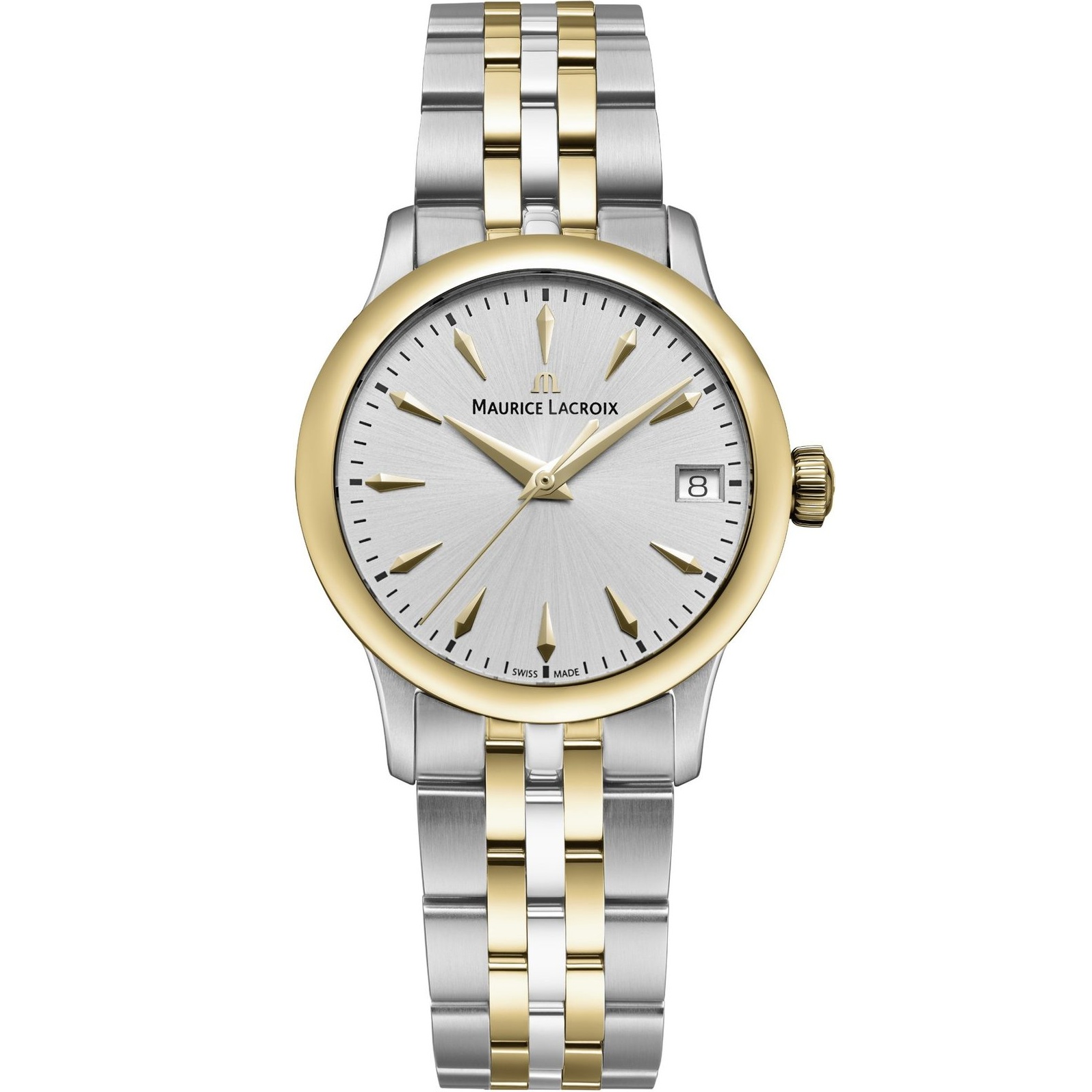 MAURICE LACROIX 1975 Quartz Silver Dial 33mm Two Tone Gold Stainless Steel Bracelet 751006-PVY12-131-1 - 