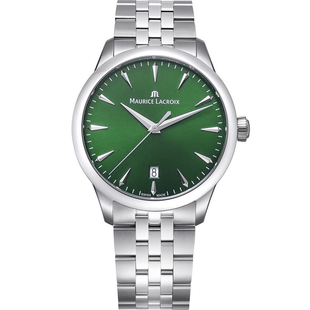 MAURICE LACROIX 1975 Quartz Green Dial 39mm Silver Stainless Steel Bracelet 751007-SS002-630-1 - 