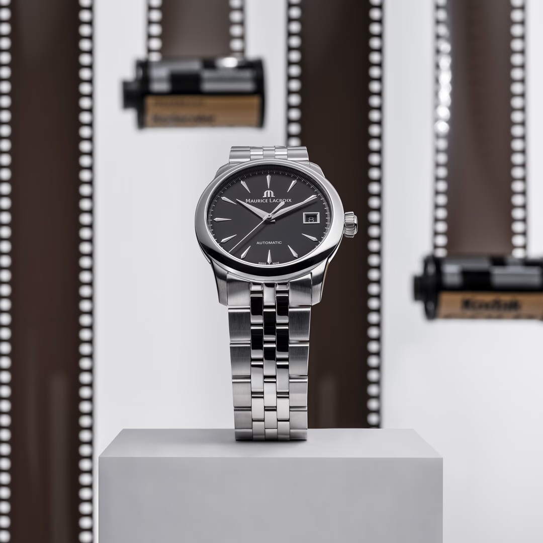 MAURICE LACROIX 1975 Automatic Black Dial 40mm Silver Stainless Steel Bracelet 756008-SS002-330-1 - 4